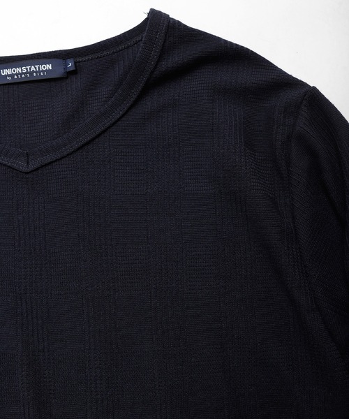 UNION STATION（ユニオンステーション）の「TCリンクスジャガードカットソー（Tシャツ/カットソー・メンズ・ホワイト/ネイビー・LL/M/L）」の6枚目の写真
