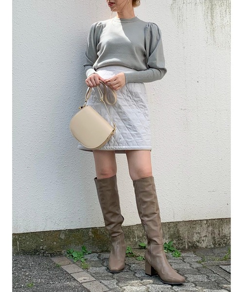 dazzlin（ダズリン）の「スリーブボリュームニットトップス（ニット/セーター・レディース・ブラック/グレー/モカ・FREE）」の6枚目の写真