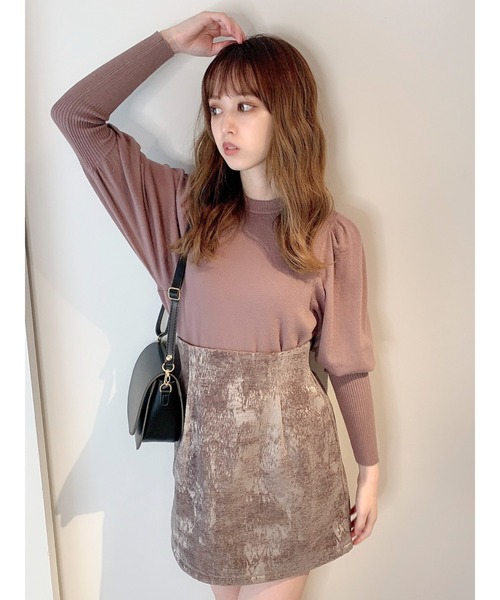 dazzlin（ダズリン）の「スリーブボリュームニットトップス（ニット/セーター・レディース・ブラック/グレー/モカ・FREE）」の10枚目の写真