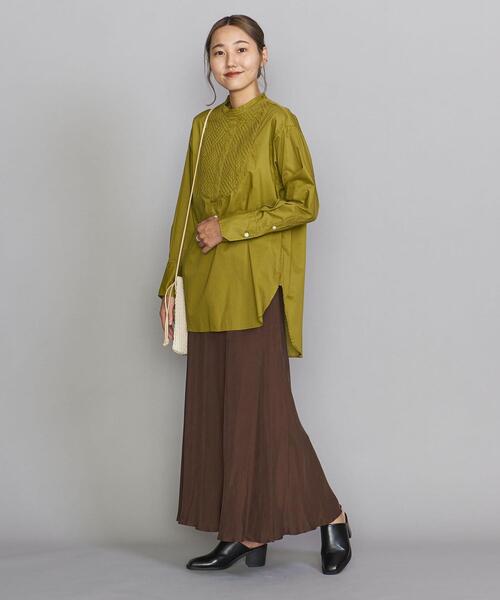 BEAUTY&YOUTH UNITED ARROWS（ビューティーアンドユースユナイテッドアローズ）の「BY キュプラマーメイドイージーフレア スカート（スカート・レディース・ライトブルー/ダークグリーン/ダークブラウン・SMALL/MEDIUM）」の7枚目の写真