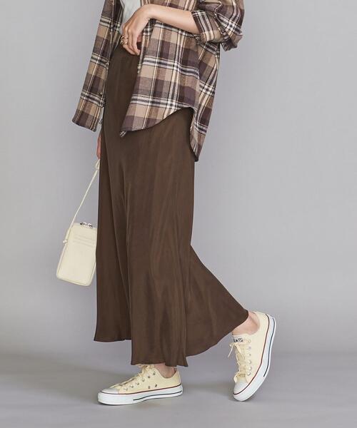 BEAUTY&YOUTH UNITED ARROWS（ビューティーアンドユースユナイテッドアローズ）の「BY キュプラマーメイドイージーフレア スカート（スカート・レディース・ライトブルー/ダークグリーン/ダークブラウン・SMALL/MEDIUM）」の14枚目の写真