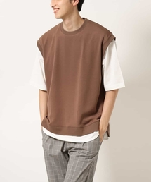 a.v.v | 【 2点セット/ダンボールベスト＋カットソー】ライトダンボールベストレイヤードカットソー[WEB限定サイズ](アンサンブル)