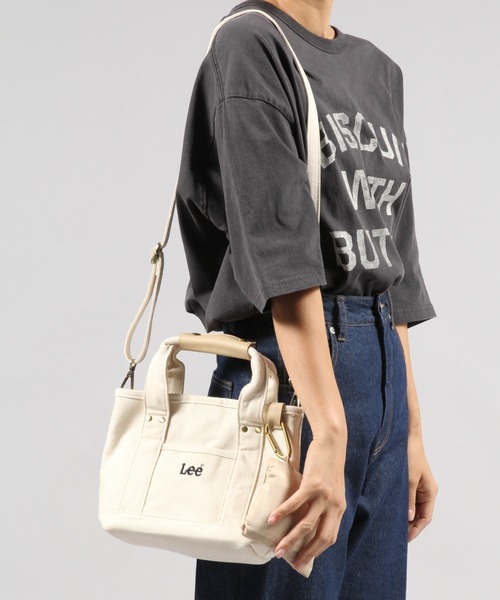 studio CLIP（スタディオクリップ）の「LEEエコバッグ付き2WAYバッグ（トートバッグ・レディース・カーキ/アイボリー・FREE）」の12枚目の写真