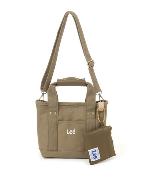 studio CLIP（スタディオクリップ）の「LEEエコバッグ付き2WAYバッグ（トートバッグ・レディース・カーキ/アイボリー・FREE）」の6枚目の写真