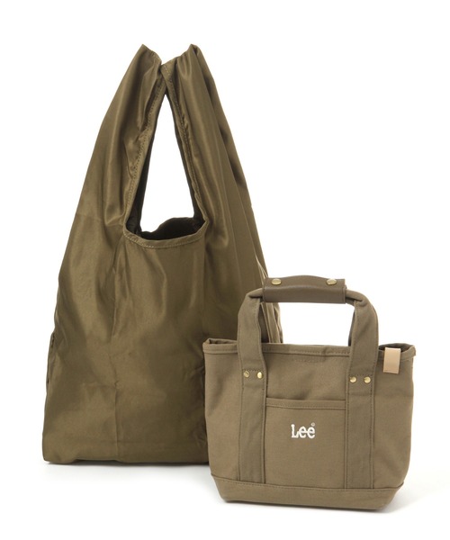 studio CLIP（スタディオクリップ）の「LEEエコバッグ付き2WAYバッグ（トートバッグ・レディース・カーキ/アイボリー・FREE）」の10枚目の写真