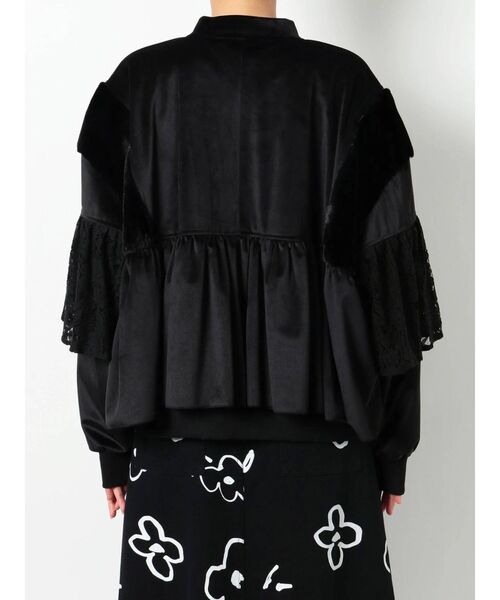 merry jenny(メリージェニー)の「レースレイヤードコンビブルゾン(ブルゾン・レディース・アイボリー/ブラック・FREE)」の10枚目の写真