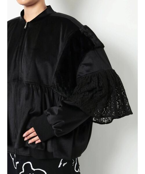 merry jenny(メリージェニー)の「レースレイヤードコンビブルゾン(ブルゾン・レディース・アイボリー/ブラック・FREE)」の12枚目の写真