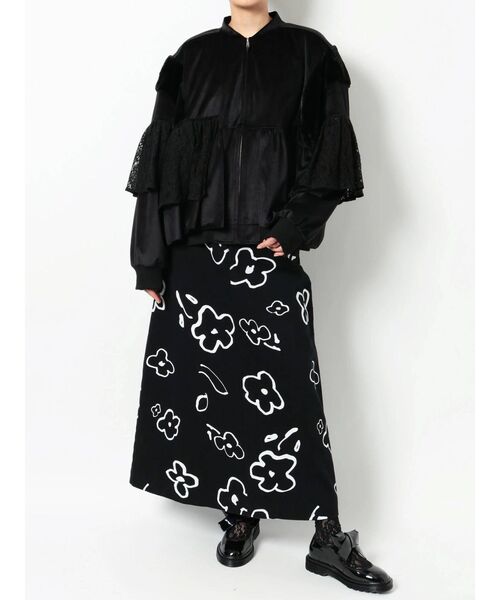 merry jenny(メリージェニー)の「レースレイヤードコンビブルゾン(ブルゾン・レディース・アイボリー/ブラック・FREE)」の9枚目の写真