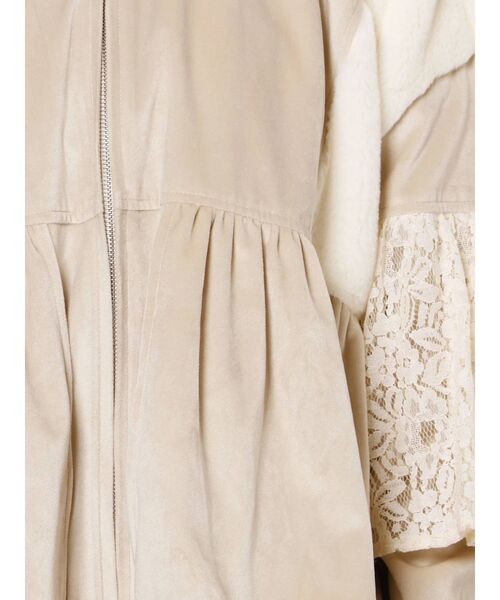 merry jenny(メリージェニー)の「レースレイヤードコンビブルゾン(ブルゾン・レディース・アイボリー/ブラック・FREE)」の6枚目の写真