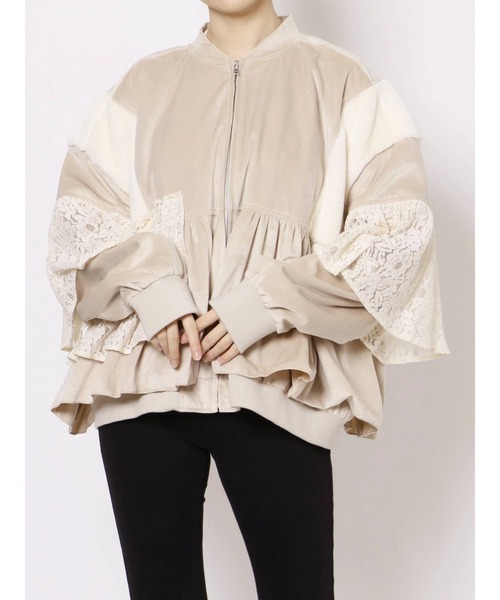 merry jenny(メリージェニー)の「レースレイヤードコンビブルゾン(ブルゾン・レディース・アイボリー/ブラック・FREE)」の21枚目の写真