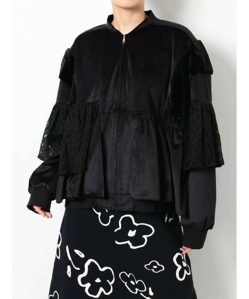 merry jenny(メリージェニー)の「レースレイヤードコンビブルゾン(ブルゾン・レディース・アイボリー/ブラック・FREE)」の22枚目の写真