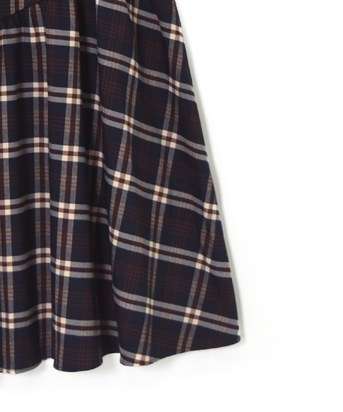 Alley by w closet（アリーバイダブルクローゼット）の「【Alley】チェック裾切替スカート（スカート・レディース・ネイビー/ベージュ・FREE）」の7枚目の写真