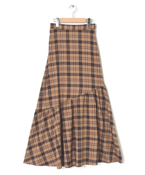 Alley by w closet（アリーバイダブルクローゼット）の「【Alley】チェック裾切替スカート（スカート・レディース・ネイビー/ベージュ・FREE）」の14枚目の写真