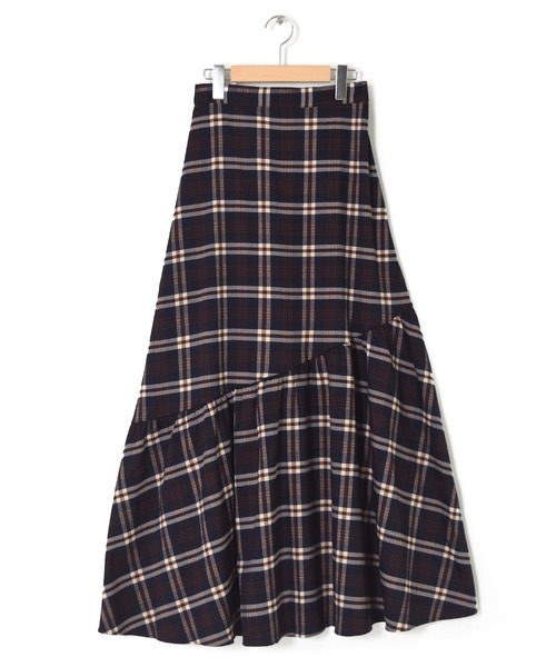 Alley by w closet（アリーバイダブルクローゼット）の「【Alley】チェック裾切替スカート（スカート・レディース・ネイビー/ベージュ・FREE）」の15枚目の写真