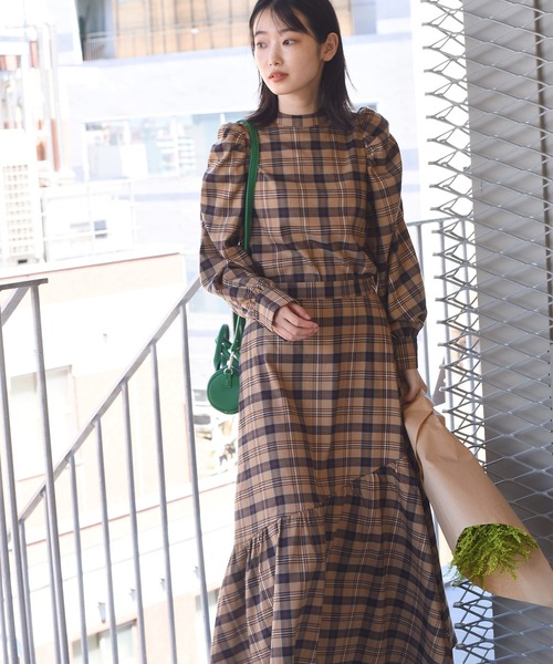 Alley by w closet（アリーバイダブルクローゼット）の「【Alley】チェック裾切替スカート（スカート・レディース・ネイビー/ベージュ・FREE）」の22枚目の写真