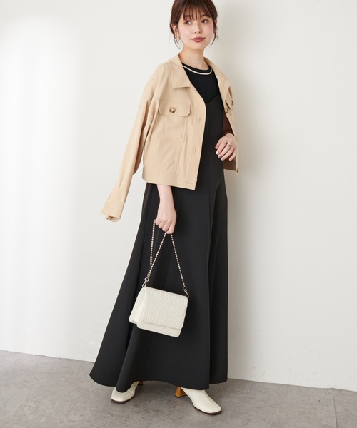 natural couture(ナチュラルクチュール)の「コンパクトショートブルゾン(ブルゾン・レディース・ブラウン/モカ/ベージュ/ミント・FREE)」の8枚目の写真