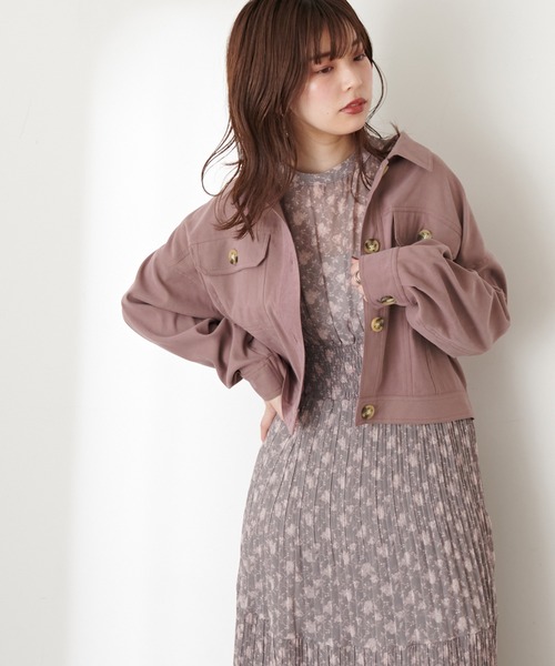 natural couture(ナチュラルクチュール)の「コンパクトショートブルゾン(ブルゾン・レディース・ブラウン/モカ/ベージュ/ミント・FREE)」の11枚目の写真