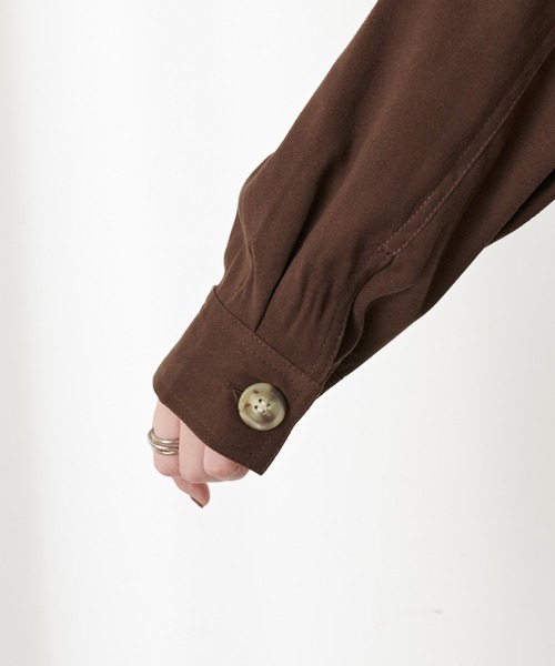 natural couture(ナチュラルクチュール)の「コンパクトショートブルゾン(ブルゾン・レディース・ブラウン/モカ/ベージュ/ミント・FREE)」の22枚目の写真