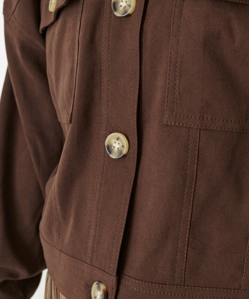 natural couture(ナチュラルクチュール)の「コンパクトショートブルゾン(ブルゾン・レディース・ブラウン/モカ/ベージュ/ミント・FREE)」の21枚目の写真