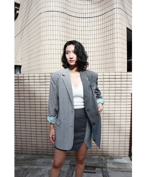 FIG&VIPER（フィグアンドバイパー）の「チェック切替ミニSK（スカート・レディース・ブラウン/ブラック・MEDIUM/SMALL）」の16枚目の写真