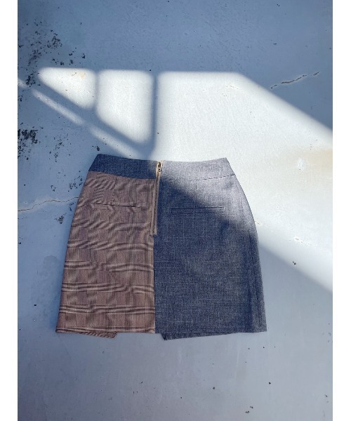 FIG&VIPER（フィグアンドバイパー）の「チェック切替ミニSK（スカート・レディース・ブラウン/ブラック・MEDIUM/SMALL）」の7枚目の写真