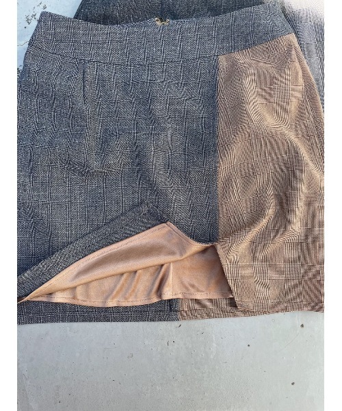 FIG&VIPER（フィグアンドバイパー）の「チェック切替ミニSK（スカート・レディース・ブラウン/ブラック・MEDIUM/SMALL）」の21枚目の写真