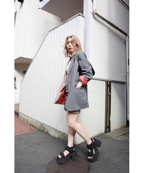 FIG&VIPER（フィグアンドバイパー）の「チェック切替ミニSK（スカート・レディース・ブラウン/ブラック・MEDIUM/SMALL）」の6枚目の写真