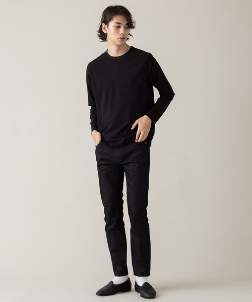 ABAHOUSE(アバハウス)の「【ノンストレス】COTTON LYCRA 圧着 クルーネック Tシャツ(Tシャツ/カットソー・メンズ・ブラック/ホワイト/ベージュ・44/48/46)」の14枚目の写真