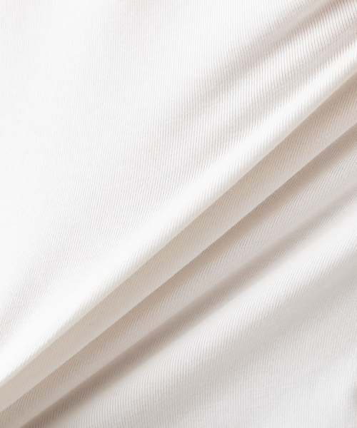 ABAHOUSE(アバハウス)の「【ノンストレス】COTTON LYCRA 圧着 クルーネック Tシャツ(Tシャツ/カットソー・メンズ・ブラック/ホワイト/ベージュ・44/48/46)」の6枚目の写真