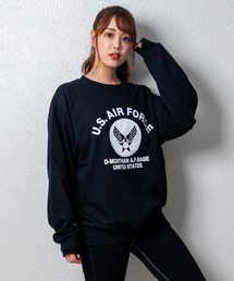ワイドシルエットU.S.AIR.FORCE裏毛トレーナー