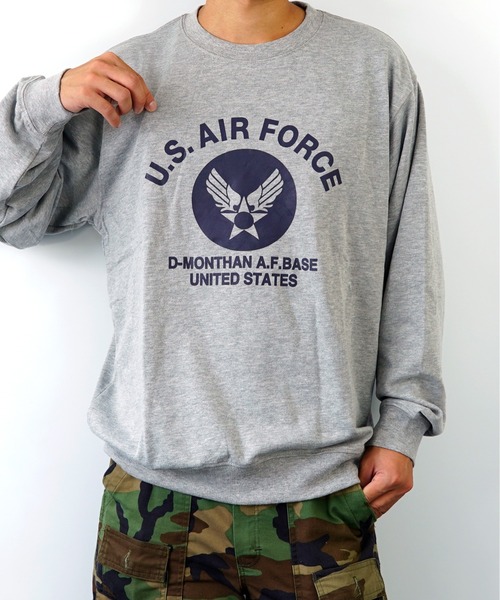 GGD(ジージーディー)の「ワイドシルエットU.S.AIR.FORCE裏毛トレーナー(スウェット・レディース・ブラック/グリーン/グレー/ブルー・LL/L/M)」の10枚目の写真