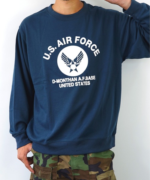GGD(ジージーディー)の「ワイドシルエットU.S.AIR.FORCE裏毛トレーナー(スウェット・レディース・ブラック/グリーン/グレー/ブルー・LL/L/M)」の14枚目の写真