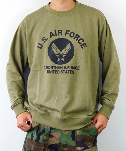 GGD(ジージーディー)の「ワイドシルエットU.S.AIR.FORCE裏毛トレーナー(スウェット・レディース・ブラック/グリーン/グレー/ブルー・LL/L/M)」の12枚目の写真