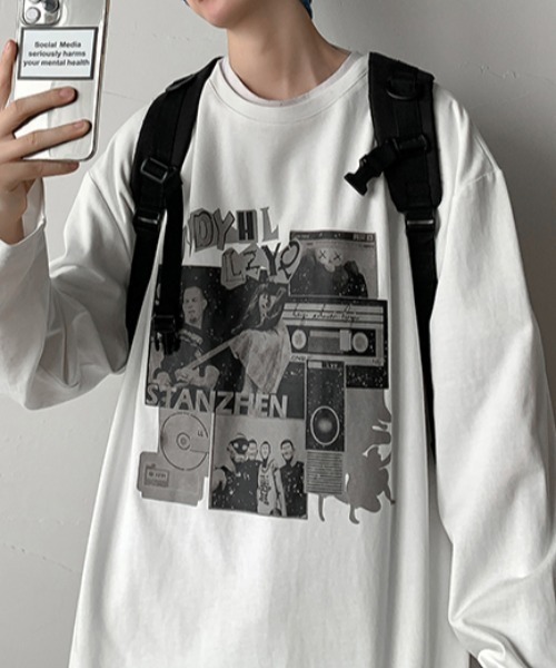 グラフィックデザインオーバーサイズロンT（Tシャツ/カットソー