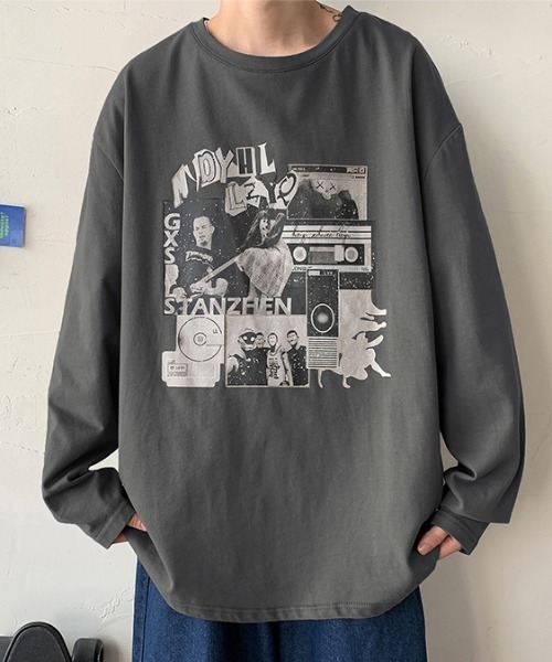 限定価格セール！ グラフィックデザインオーバーサイズロンT（Tシャツ/カットソー ウェア