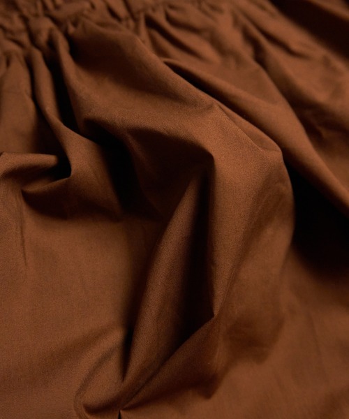 note et silence (ノートエシロンス)の「◇【AMB100貨】シルキータイプライター ギャザーワンピース(ワンピース・レディース・ブラック/ブラウン/カーキ・FREE)」の8枚目の写真