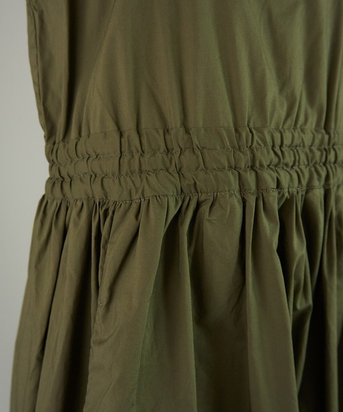 note et silence (ノートエシロンス)の「◇【AMB100貨】シルキータイプライター ギャザーワンピース(ワンピース・レディース・ブラック/ブラウン/カーキ・FREE)」の15枚目の写真