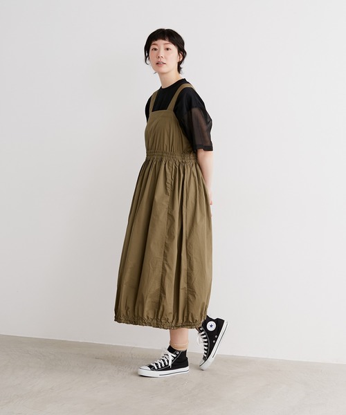 note et silence (ノートエシロンス)の「◇【AMB100貨】シルキータイプライター ギャザーワンピース(ワンピース・レディース・ブラック/ブラウン/カーキ・FREE)」の17枚目の写真