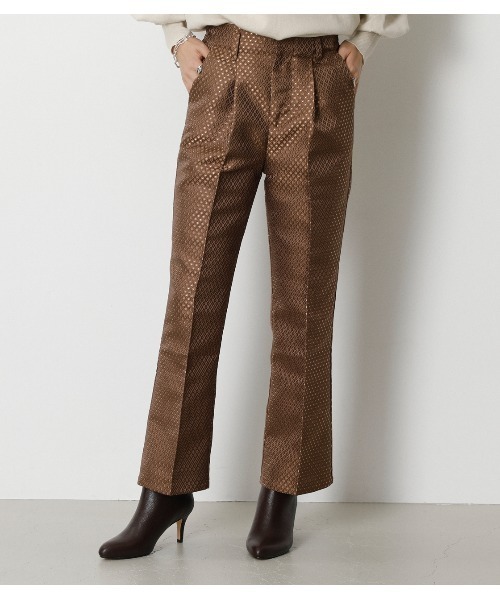 crie conforto(クリーコンフォルト)の「ダイヤジャガードパンツ(その他パンツ・レディース・ブラウン/ブルー・SMALL/MEDIUM/LARGE)」の2枚目の写真