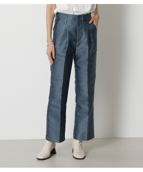 crie conforto(クリーコンフォルト)の「ダイヤジャガードパンツ(その他パンツ・レディース・ブラウン/ブルー・SMALL/MEDIUM/LARGE)」の1枚目の写真