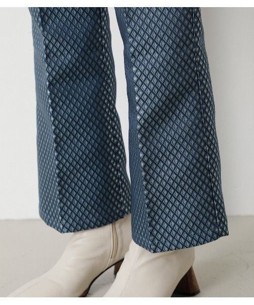 crie conforto(クリーコンフォルト)の「ダイヤジャガードパンツ(その他パンツ・レディース・ブラウン/ブルー・SMALL/MEDIUM/LARGE)」の11枚目の写真