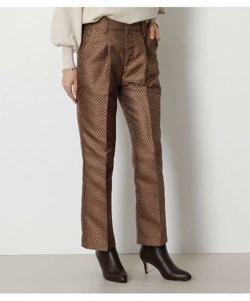 crie conforto(クリーコンフォルト)の「ダイヤジャガードパンツ(その他パンツ・レディース・ブラウン/ブルー・SMALL/MEDIUM/LARGE)」の4枚目の写真