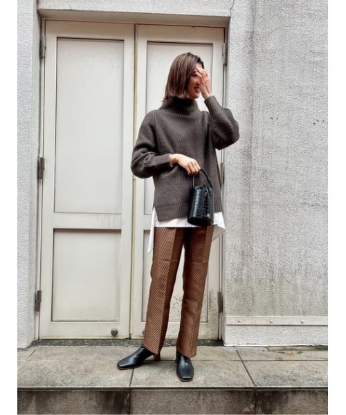 crie conforto(クリーコンフォルト)の「ダイヤジャガードパンツ(その他パンツ・レディース・ブラウン/ブルー・SMALL/MEDIUM/LARGE)」の20枚目の写真