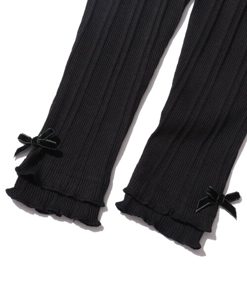 SHOO・LA・RUE（シューラルー）の「◆【90-140cm】ランダムテレコ10分丈レギンス（その他パンツ・キッズ・ブラック/ライトパープル・11/10/12/13/14/09）」の3枚目の写真