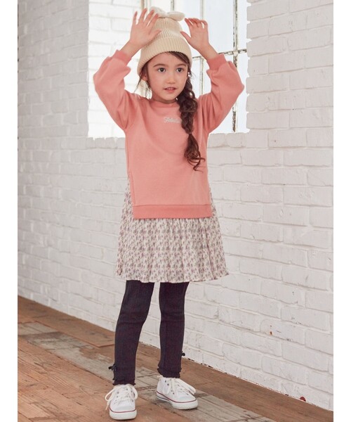 SHOO・LA・RUE（シューラルー）の「◆【90-140cm】ランダムテレコ10分丈レギンス（その他パンツ・キッズ・ブラック/ライトパープル・11/10/12/13/14/09）」の11枚目の写真