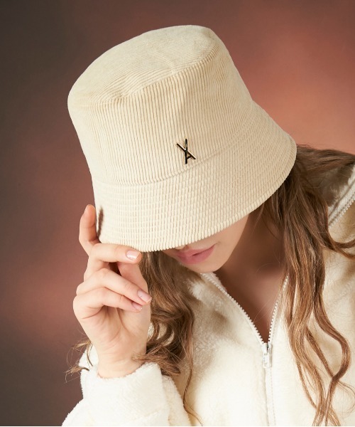 【VARZAR】CORDUROY STUD DROP BUCKET HAT / バザール コーデュロイ スタッズ ドロップ バケットハット（ハット）｜VARZAR（バザール）