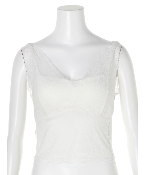 LIPSERVICE（リップサービス）の「レイヤードレースビスチェ（タンクトップ・レディース・ホワイト/ブラック/ブラウン/ブルー/ベージュ・FREE）」の8枚目の写真