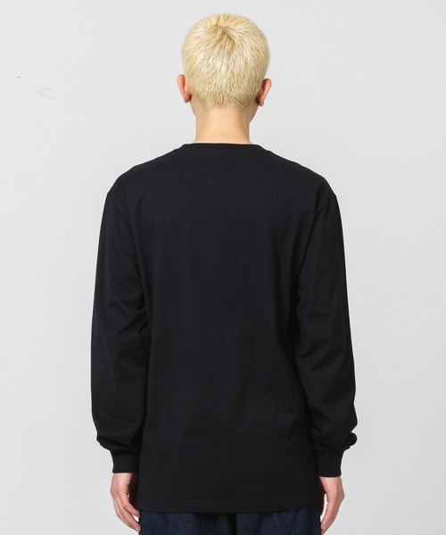 【XL】POCKET & CREW LS T-SHIRTS (ポケット無し1枚) DENHAM デンハム 胸ポケット シザーロゴ オーバーサイズ ロンT