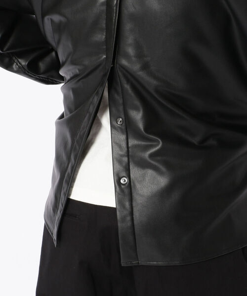 LUSOR(ルーソル)の「LUSOR(ルーソル)フェイクレザーシャツブルゾン(シャツ/ブラウス・メンズ・ブラック・MEDIUM/LARGE)」の8枚目の写真