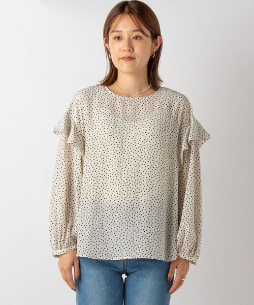 NOLLEY’S(ノーリーズ)の「ドットプリントブラウス(シャツ/ブラウス・レディース・ブラック系その他4/ホワイト系その他5・36/38)」の19枚目の写真
